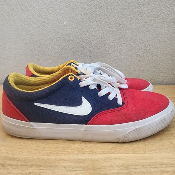 Nike Mens SB Charge Solarsoft University Sneakers Tennis Shoes Size 9 Red/Navy - Picture 1 of 12
